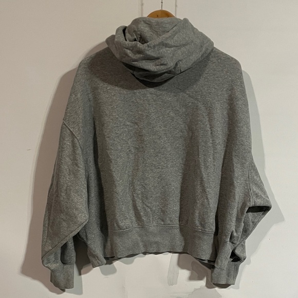 Nike center swoosh heather grey Pullover Hoodie sweatshirt - Picture 3 of 3